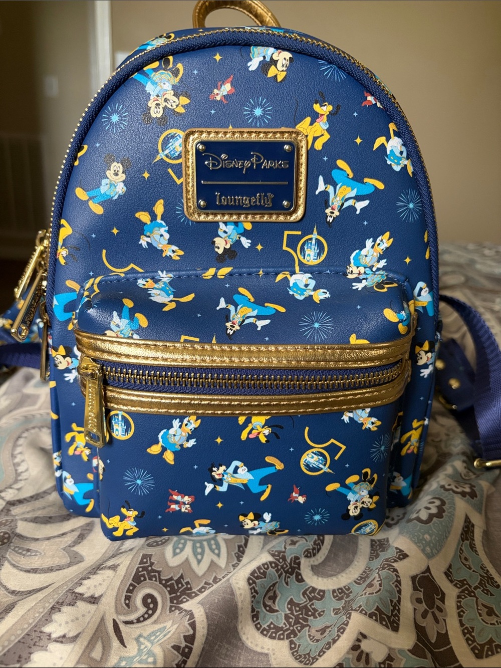 Mickey Mouse and Friends Loungefly Backpack – Walt Disney World 50th Anniversary